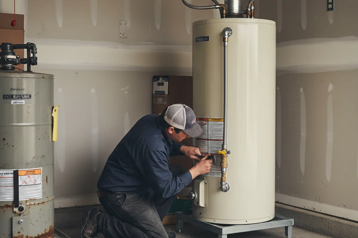 Water heater and shutoff valve replacement in Willard