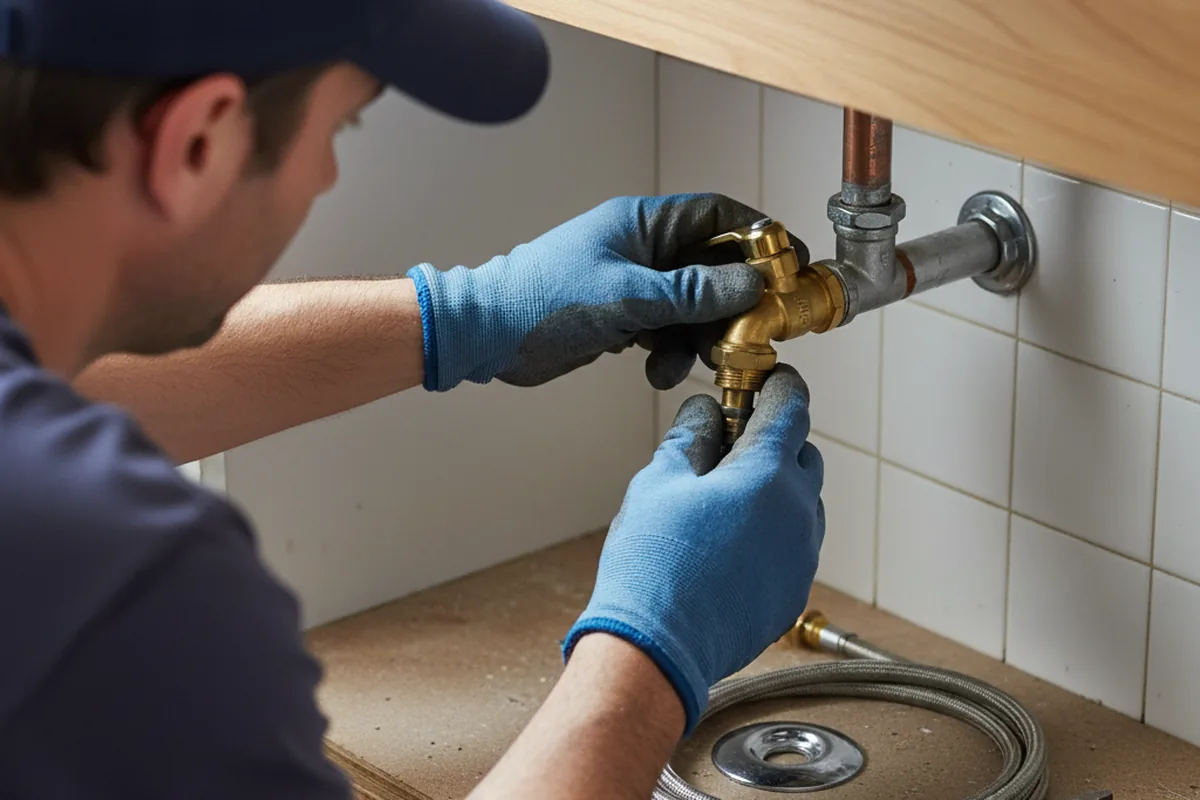 Shutoff valve and fitting work during Emergency Plumbing in Willard